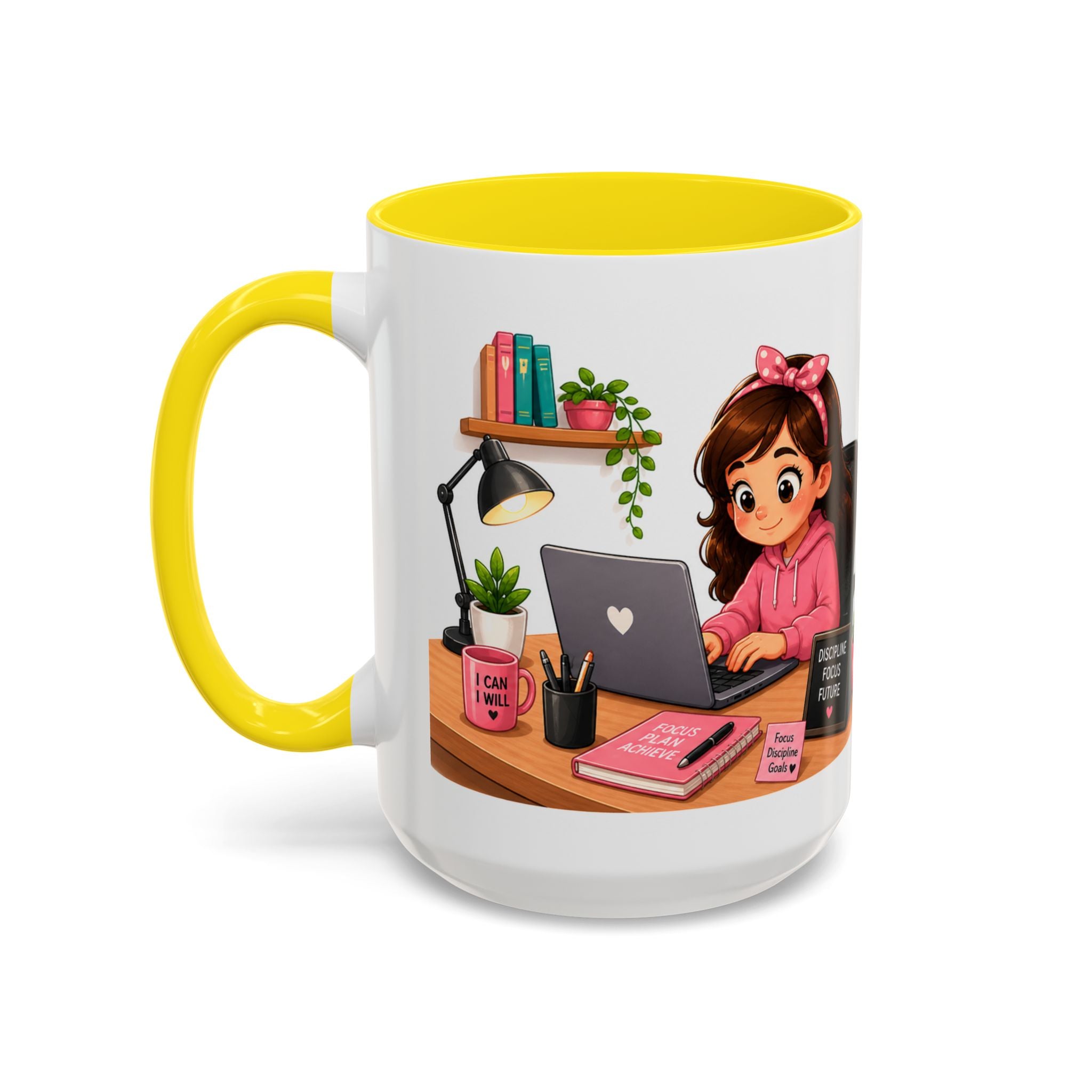Inspirational Ceramic Mug in English — “The Discipline of Today Will Be the Freedom of Tomorrow,” Motivational Mug Available in 11 oz and 15 oz, Multiple Colors Available, Ideal Gift for Students,...