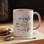 Inspirational Ceramic Mug — “A Coffee, a Goal, and a Lot of Faith,” Motivational Mug Available in 11 oz and 15 oz, Multiple Colors, Gift for Dreamers, Entrepreneurs, and Coffee Lovers, Shipping...