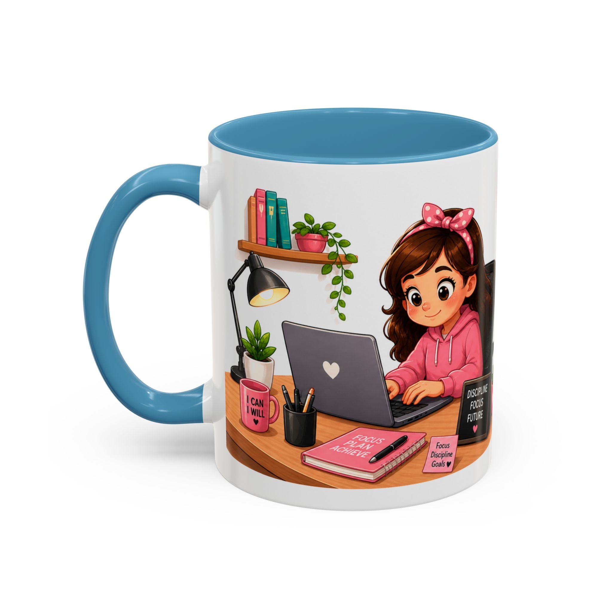 Inspirational Ceramic Mug in English — “The Discipline of Today Will Be the Freedom of Tomorrow,” Motivational Mug Available in 11 oz and 15 oz, Multiple Colors Available, Ideal Gift for Students,...