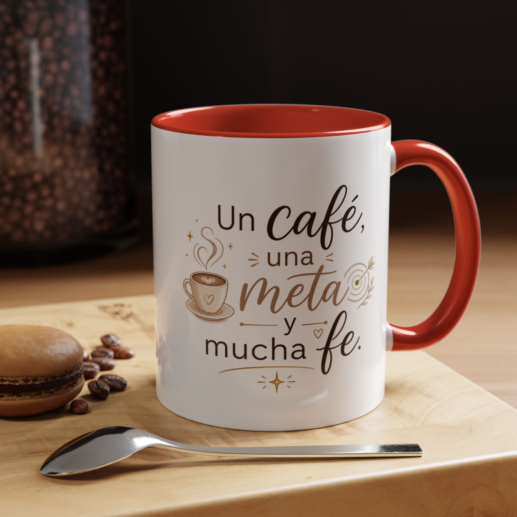 Inspirational Ceramic Mug — “A Coffee, a Goal, and a Lot of Faith,” Motivational Mug Available in 11 oz and 15 oz, Multiple Colors, Gift for Dreamers, Entrepreneurs, and Coffee Lovers, Shipping...