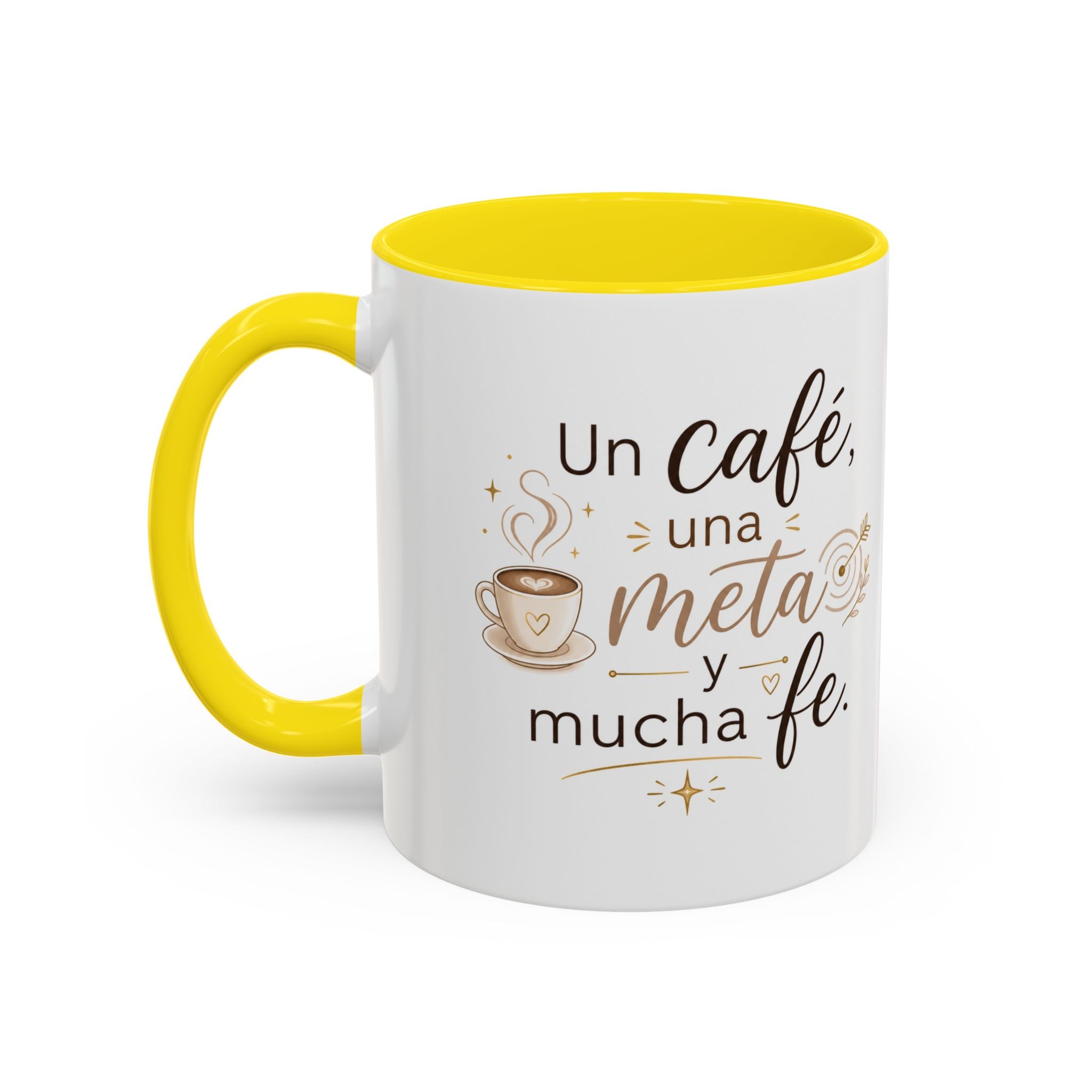 Inspirational Ceramic Mug — “A Coffee, a Goal, and a Lot of Faith,” Motivational Mug Available in 11 oz and 15 oz, Multiple Colors, Gift for Dreamers, Entrepreneurs, and Coffee Lovers, Shipping...