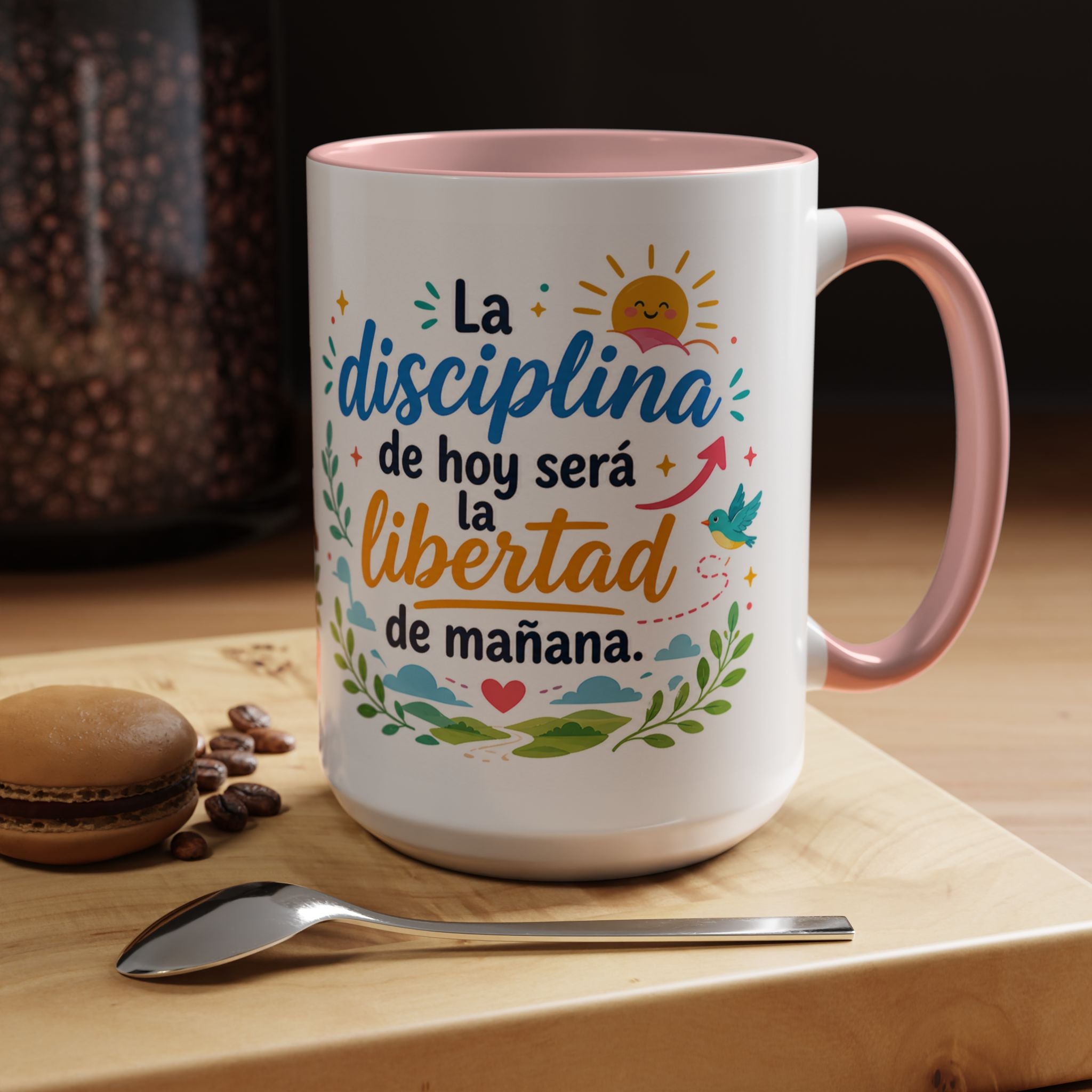 Inspirational Ceramic Mug — “The Discipline of Today Will Be the Freedom of Tomorrow,” Motivational Coffee Cup Available in 11 oz and 15 oz, Ideal Gift for Students, Teachers and Office Desks,...
