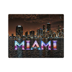 Miami Neon Skyline Acrylic Wall Art Panel, Colorful Cityscape Home Décor, Premium Acrylic Print, Available in 14x11 and 20x16, Shipping Included
