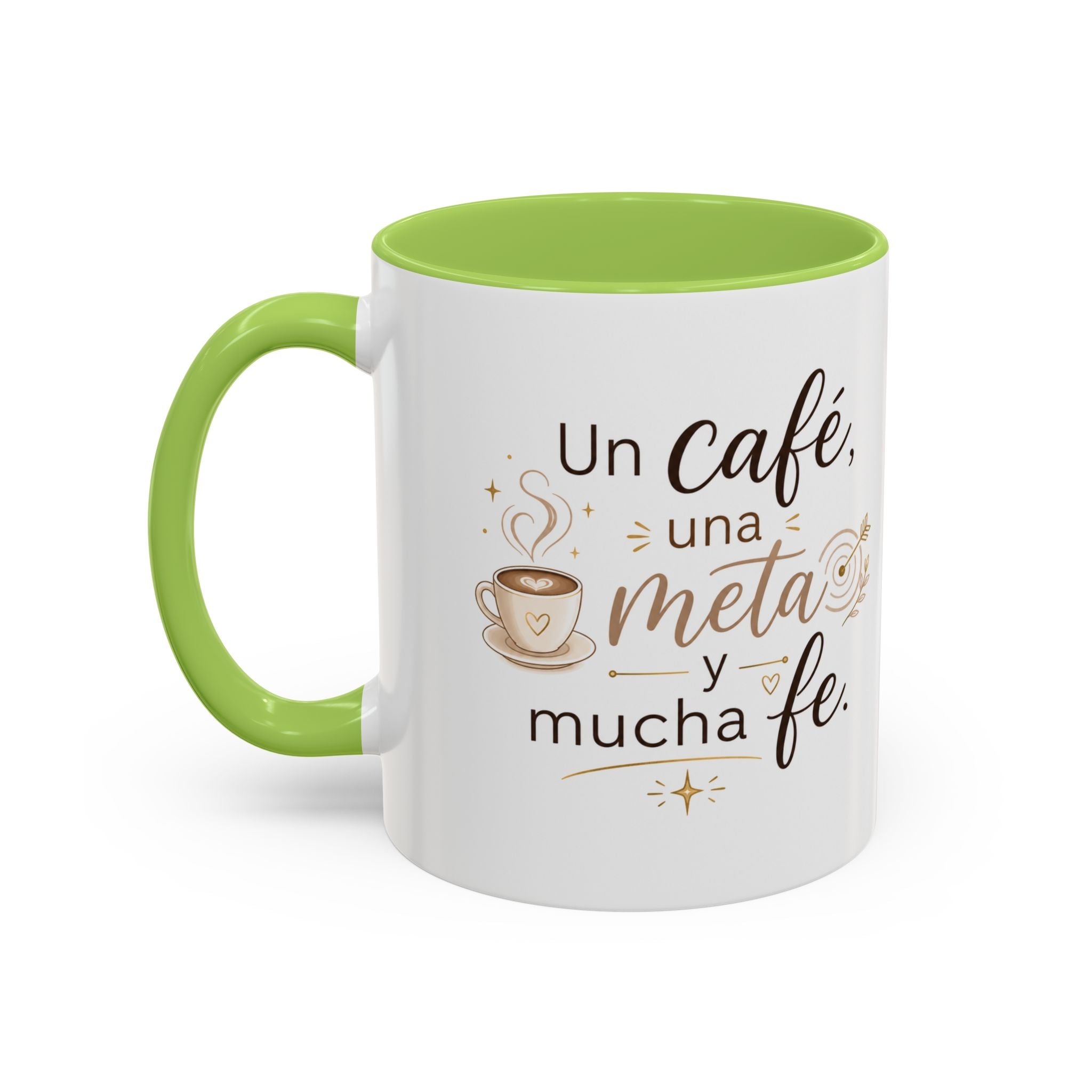 Inspirational Ceramic Mug — “A Coffee, a Goal, and a Lot of Faith,” Motivational Mug Available in 11 oz and 15 oz, Multiple Colors, Gift for Dreamers, Entrepreneurs, and Coffee Lovers, Shipping...