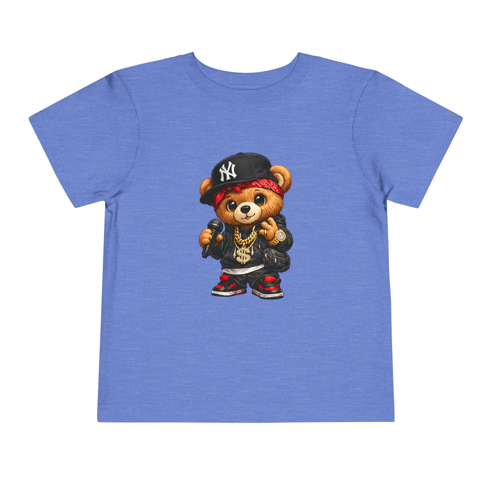 Hip Hop Teddy Toddler Tee — Cute Rapper Bear Graphic Shirt