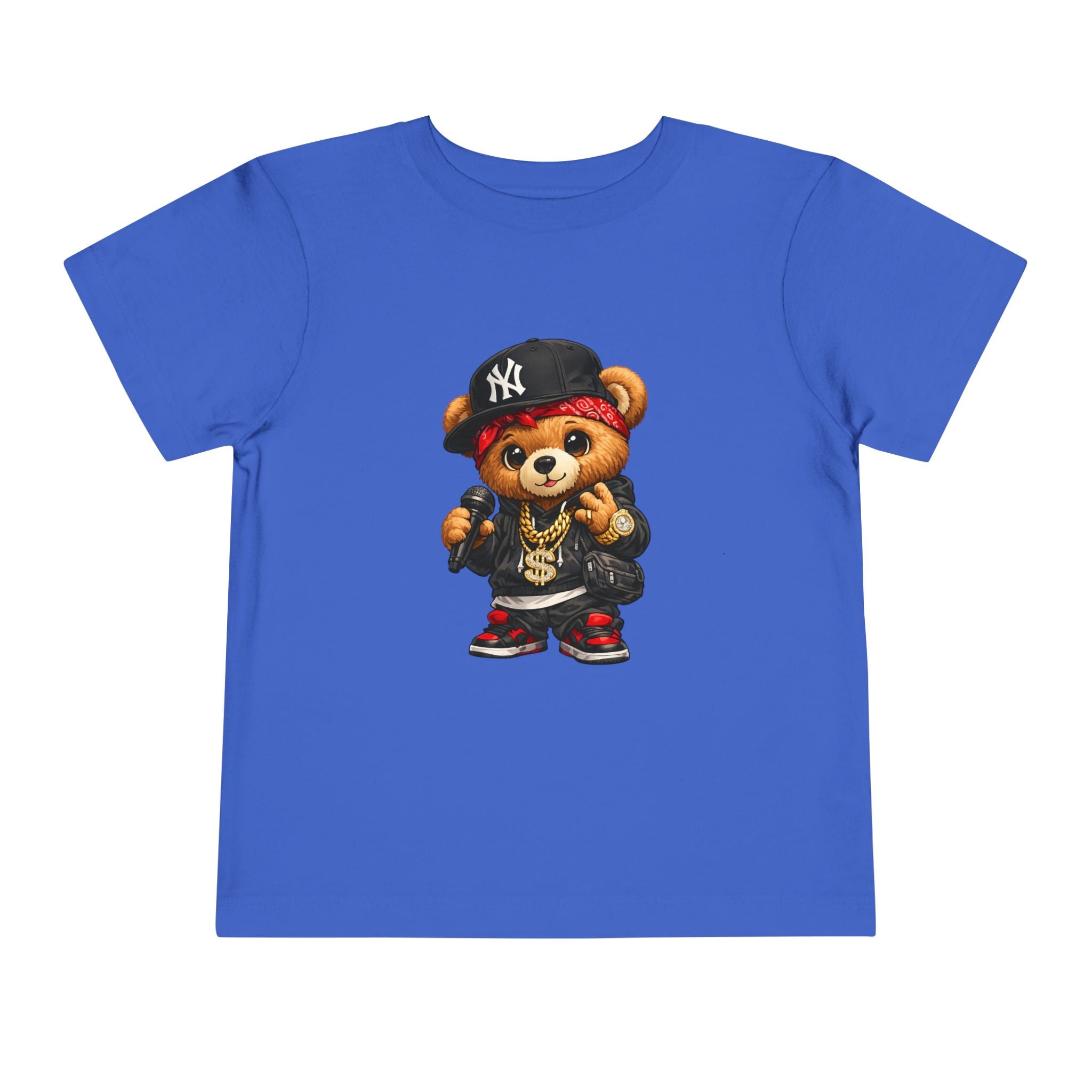 Hip Hop Teddy Toddler Tee — Cute Rapper Bear Graphic Shirt