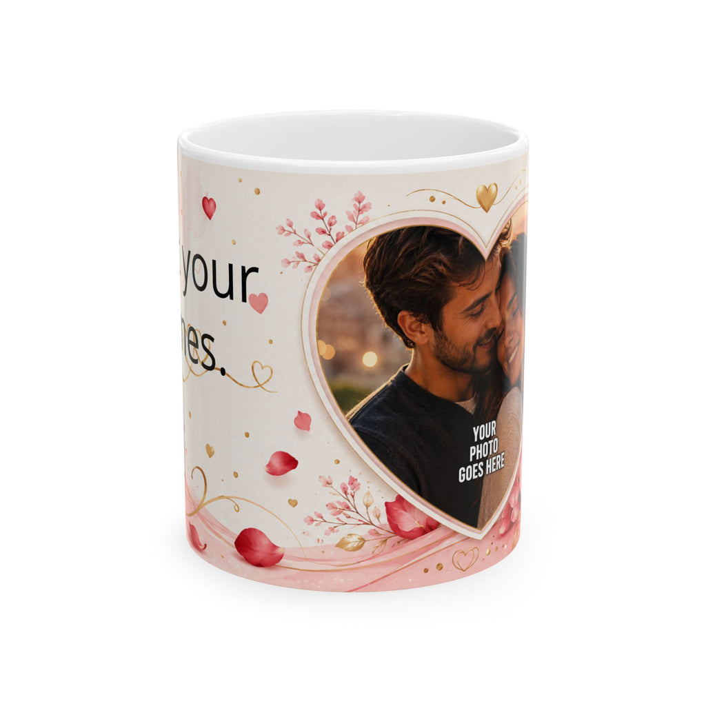 Taza de cerámica personalizada con foto y texto — Añade tu nombre, frase o mensaje especial, disponible en 11 oz y 15 oz, regalo perfecto para parejas, familia y recuerdos, envío incluido