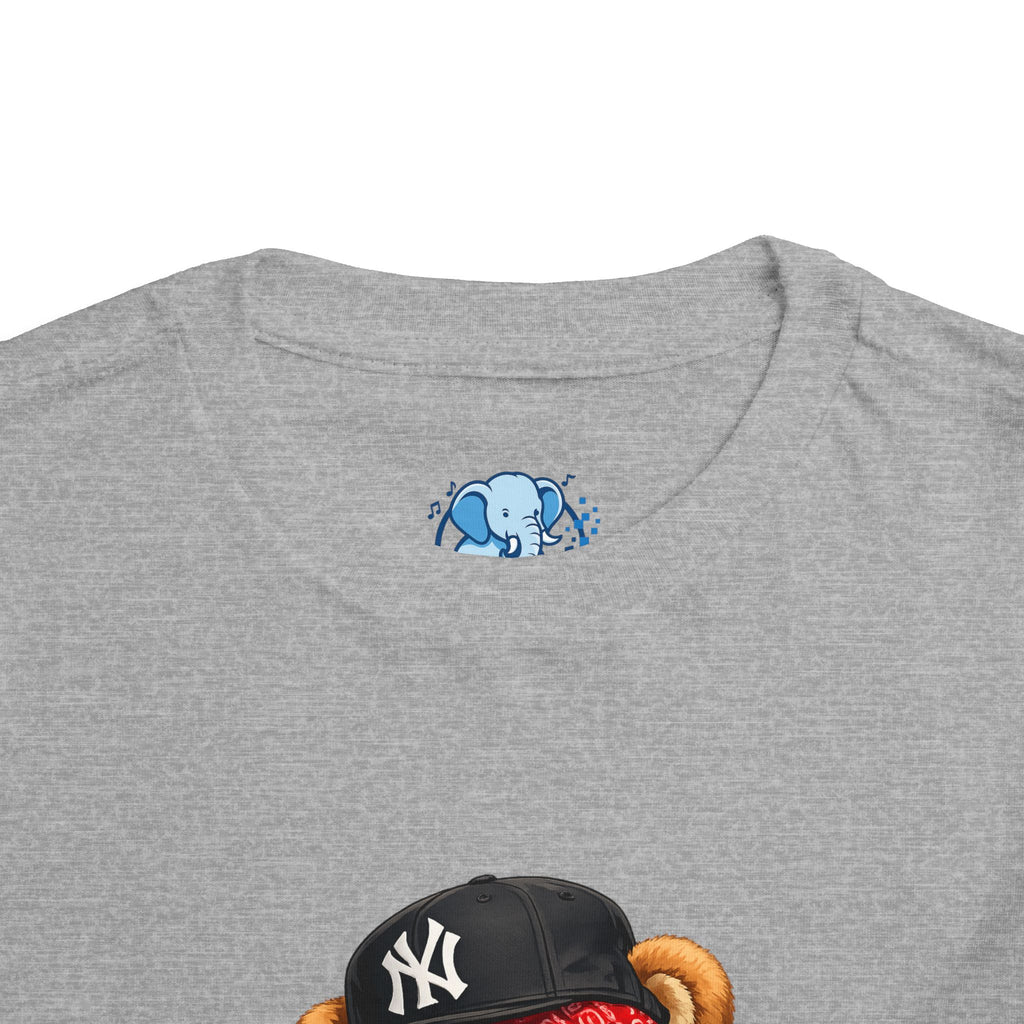 Hip Hop Teddy Toddler Tee — Cute Rapper Bear Graphic Shirt
