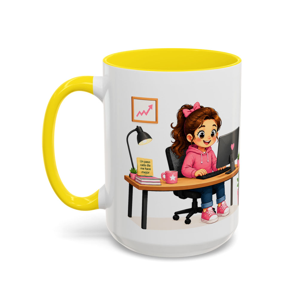 Taza de cerámica inspiradora para niñas — Taza con cita motivadora "Mejor que ayer", disponible en 11 oz y 15 oz, varios colores, regalo para mujeres y estudiantes, envío incluido