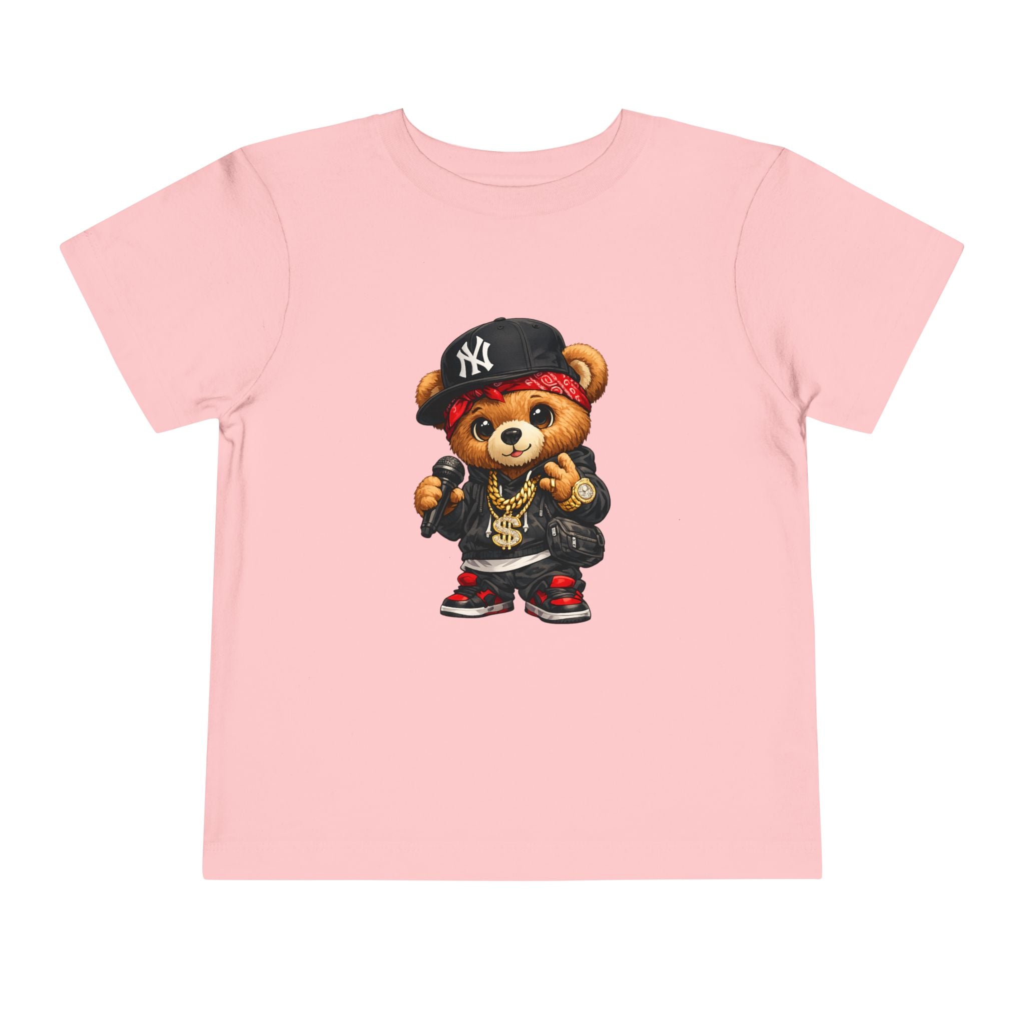 Hip Hop Teddy Toddler Tee — Cute Rapper Bear Graphic Shirt