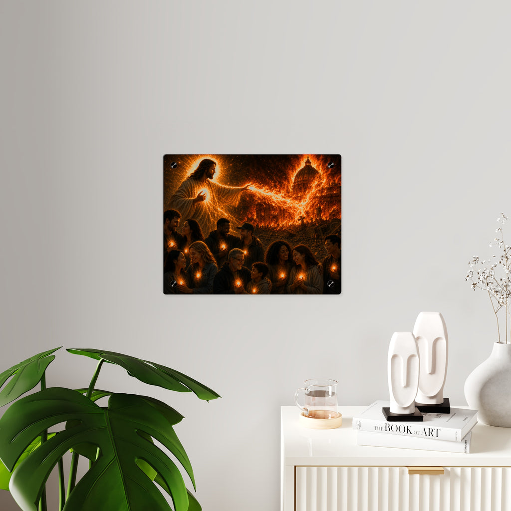 “Light of Christ” Acrylic Wall Art Panel — Illuminated Spiritual Art with a Scene of Faith and Hope, Religious Decor for Living Room, Bedroom or Office, Available in 14" x 11" and 20" x 16", Shipping...