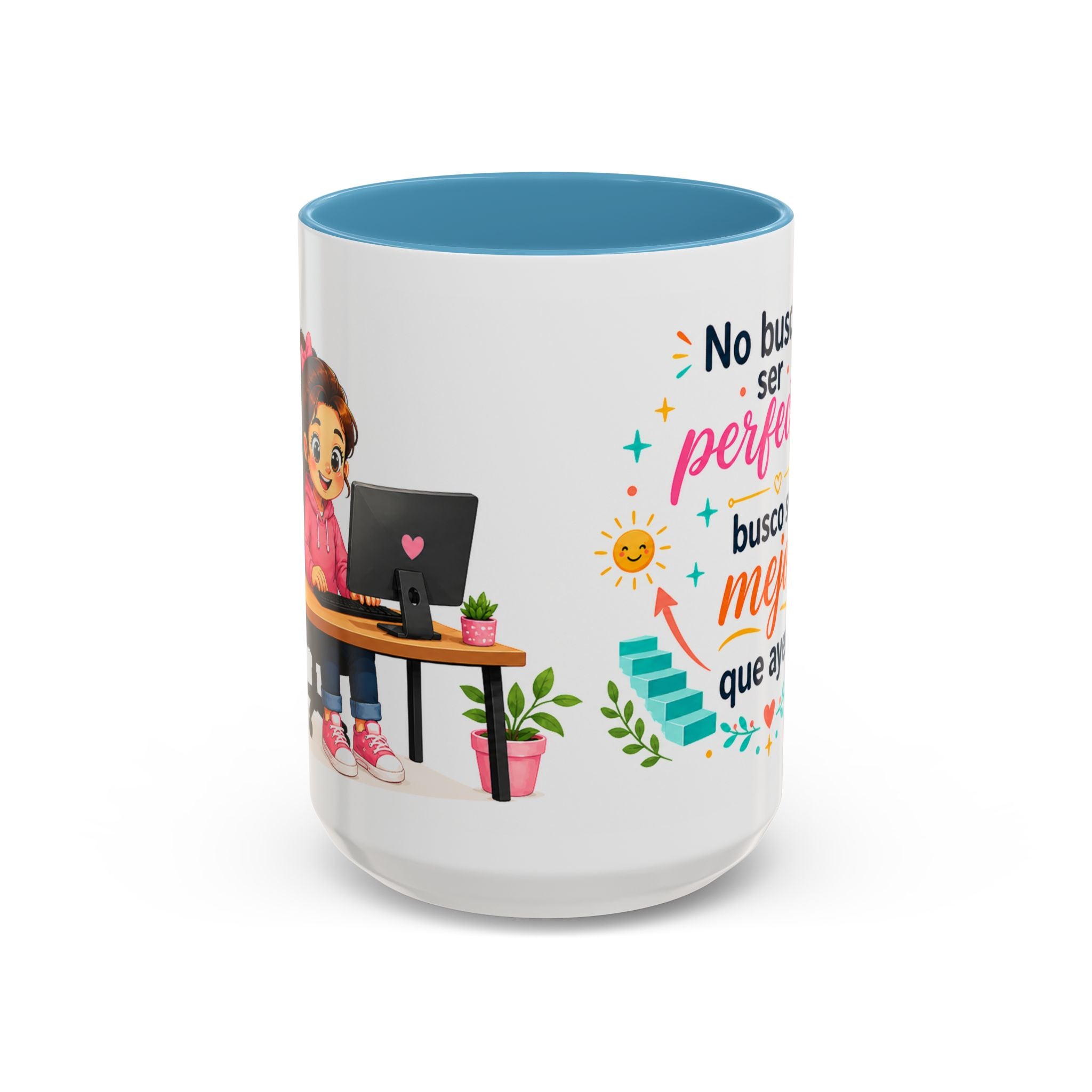 Inspirational Ceramic Mug for Girls — “Better Than Yesterday” Motivational Quote Cup, Available in 11 oz and 15 oz, Multiple Colors, Gift for Women and Students, Shipping Included