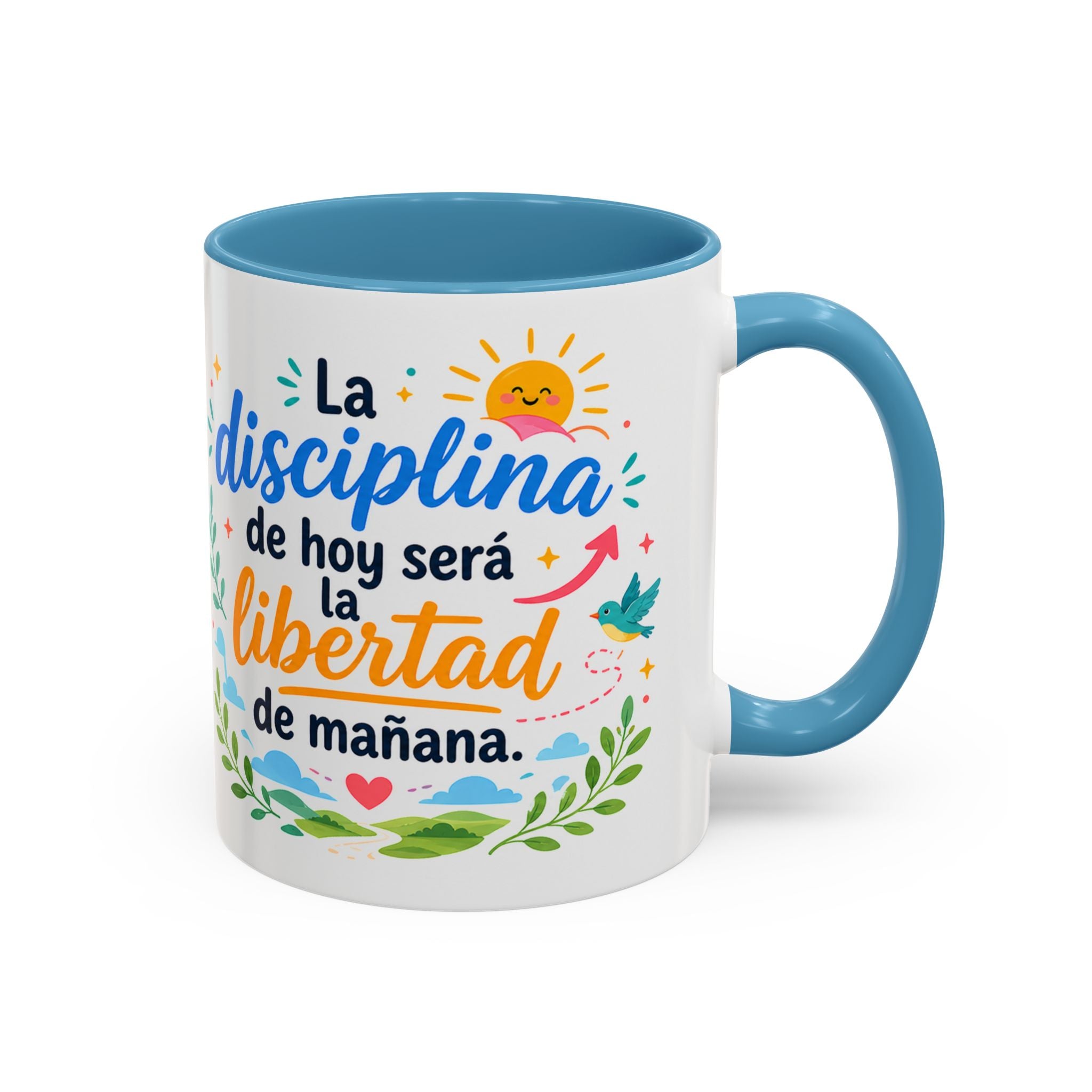 Inspirational Ceramic Mug — “The Discipline of Today Will Be the Freedom of Tomorrow,” Motivational Coffee Cup Available in 11 oz and 15 oz, Ideal Gift for Students, Teachers and Office Desks,...