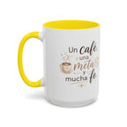 Inspirational Ceramic Mug — “A Coffee, a Goal, and a Lot of Faith,” Motivational Mug Available in 11 oz and 15 oz, Multiple Colors, Gift for Dreamers, Entrepreneurs, and Coffee Lovers, Shipping...
