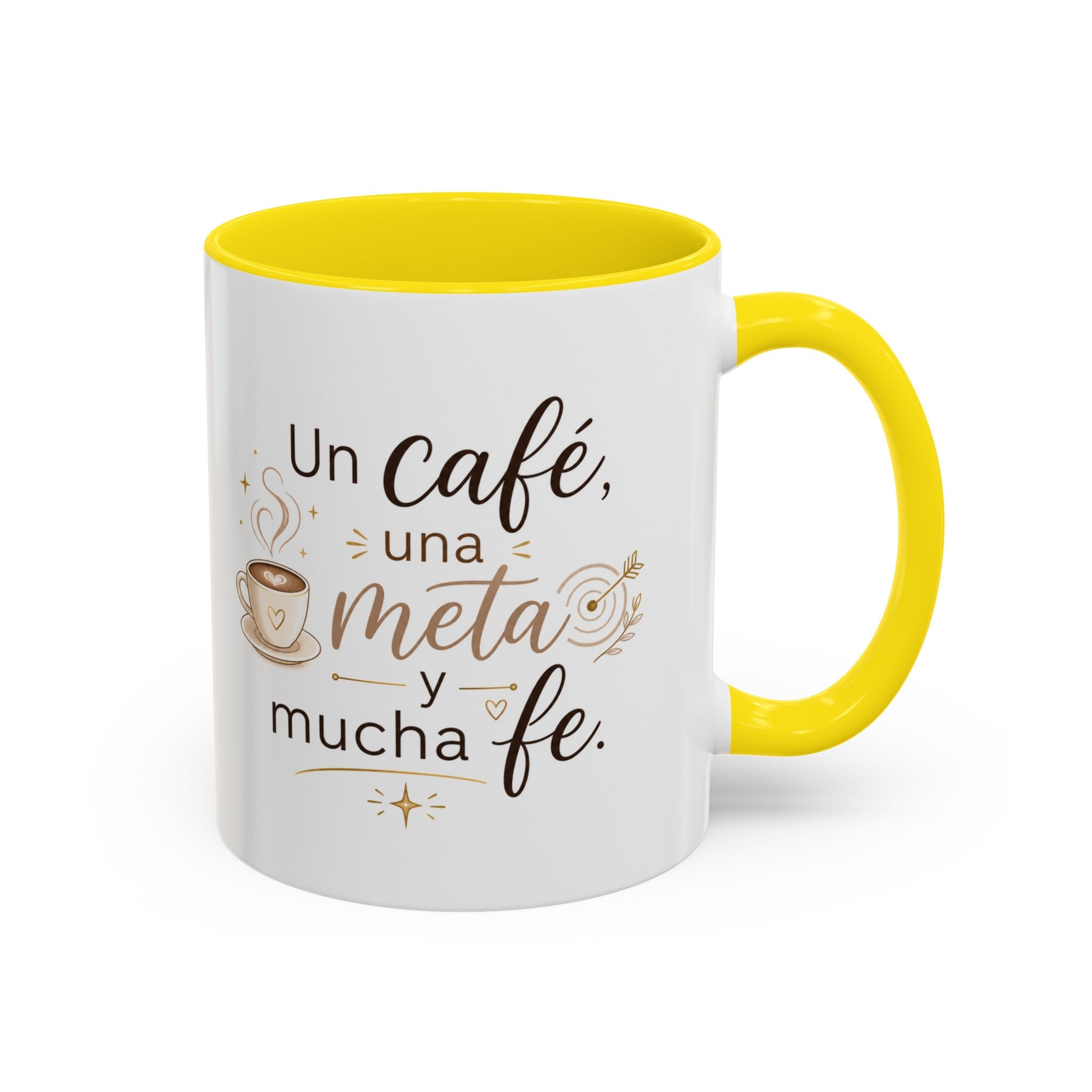 Inspirational Ceramic Mug — “A Coffee, a Goal, and a Lot of Faith,” Motivational Mug Available in 11 oz and 15 oz, Multiple Colors, Gift for Dreamers, Entrepreneurs, and Coffee Lovers, Shipping...