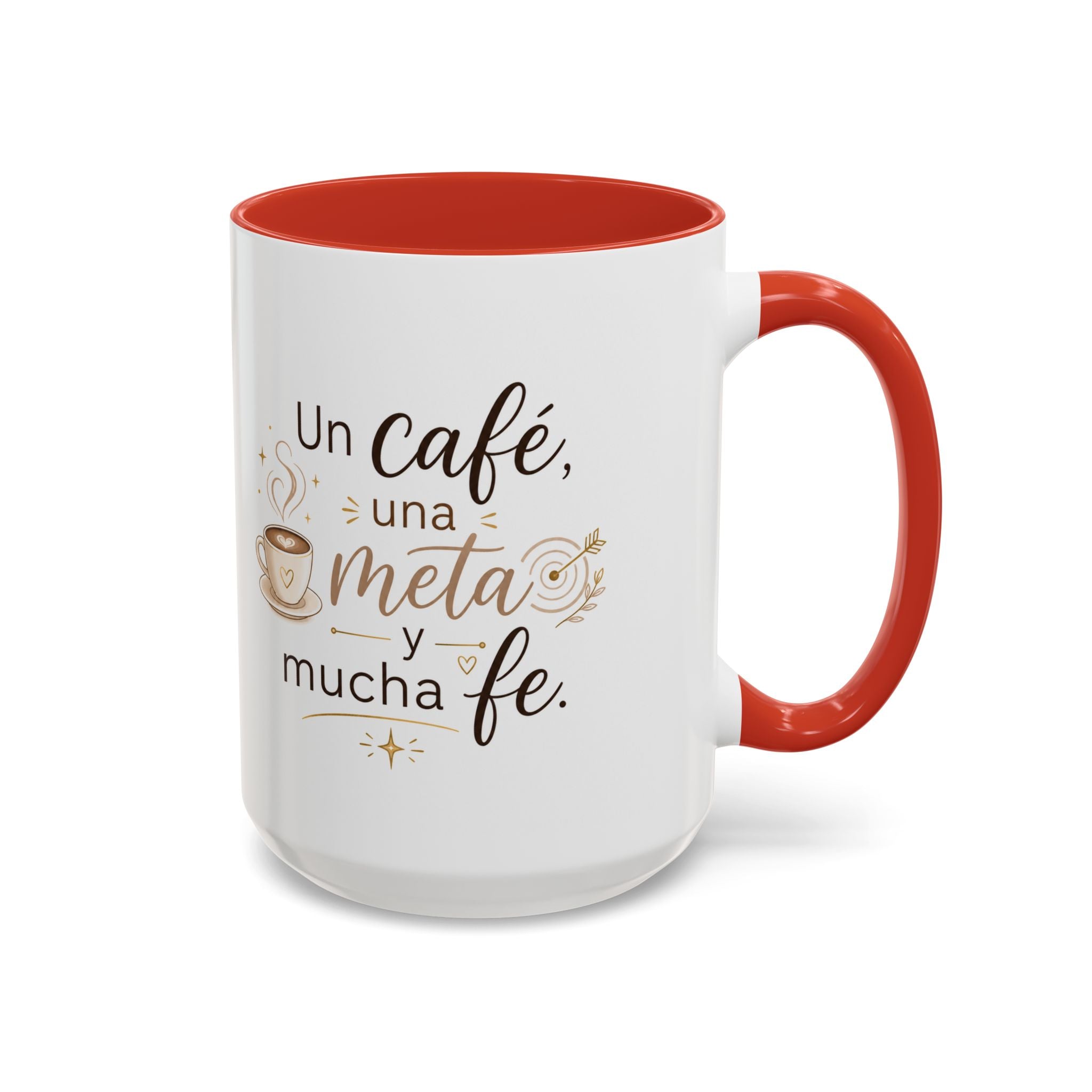 Inspirational Ceramic Mug — “A Coffee, a Goal, and a Lot of Faith,” Motivational Mug Available in 11 oz and 15 oz, Multiple Colors, Gift for Dreamers, Entrepreneurs, and Coffee Lovers, Shipping...