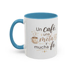 Inspirational Ceramic Mug — “A Coffee, a Goal, and a Lot of Faith,” Motivational Mug Available in 11 oz and 15 oz, Multiple Colors, Gift for Dreamers, Entrepreneurs, and Coffee Lovers, Shipping...