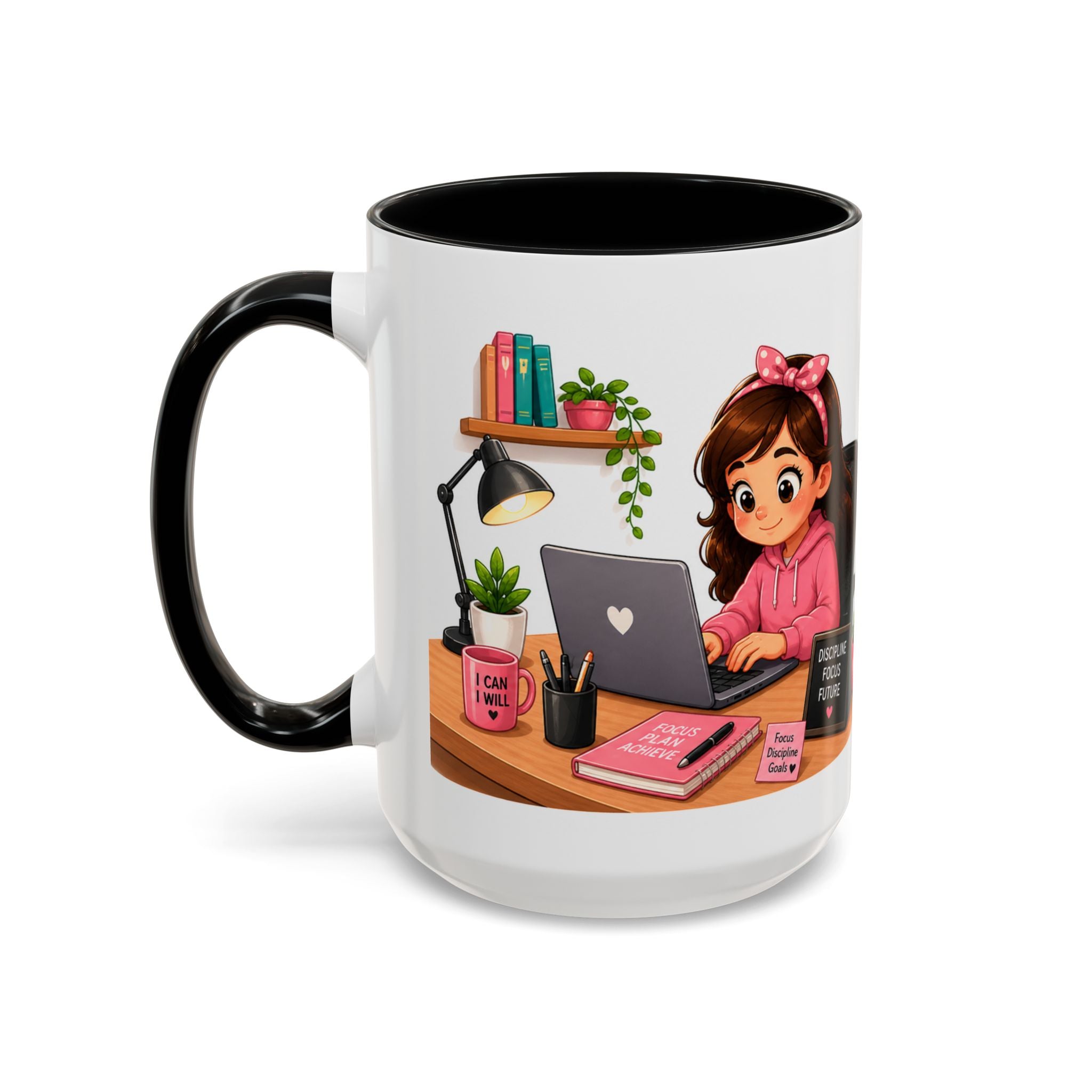 Inspirational Ceramic Mug in English — “The Discipline of Today Will Be the Freedom of Tomorrow,” Motivational Mug Available in 11 oz and 15 oz, Multiple Colors Available, Ideal Gift for Students,...
