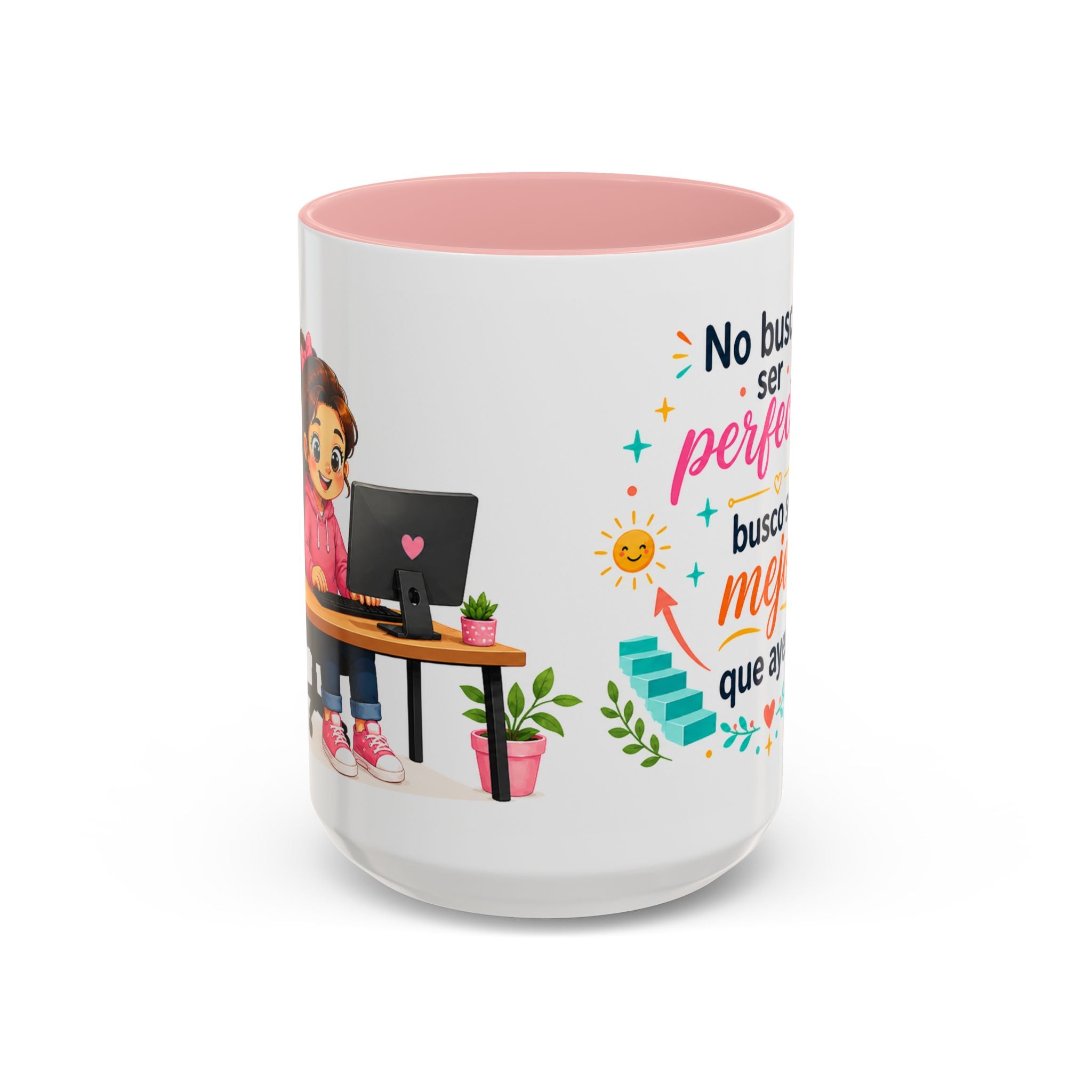 Inspirational Ceramic Mug for Girls — “Better Than Yesterday” Motivational Quote Cup, Available in 11 oz and 15 oz, Multiple Colors, Gift for Women and Students, Shipping Included