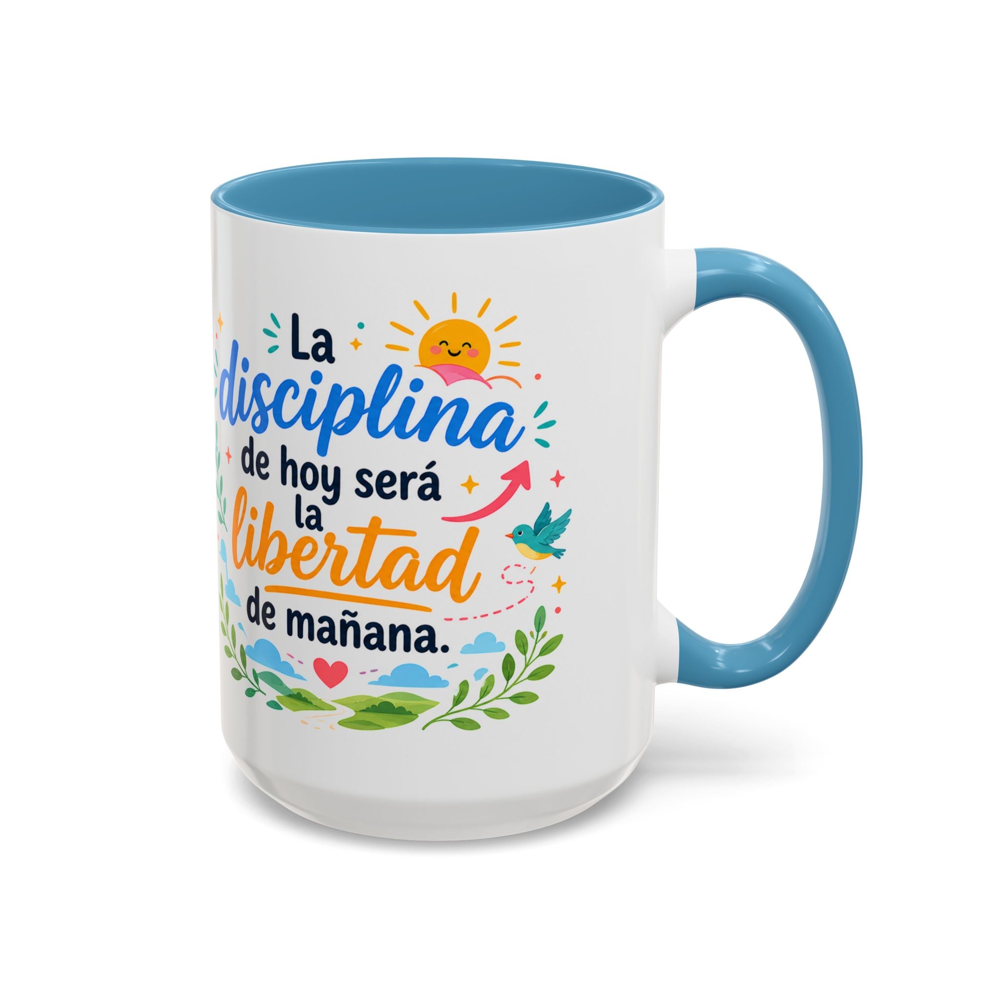 Inspirational Ceramic Mug — “The Discipline of Today Will Be the Freedom of Tomorrow,” Motivational Coffee Cup Available in 11 oz and 15 oz, Ideal Gift for Students, Teachers and Office Desks,...