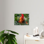 Panel decorativo de pared de acrílico de gallo, decoración rústica de pollo para casa de campo, impresión acrílica brillante de primera calidad, disponible en 14x11 y 20x16, envío incluido