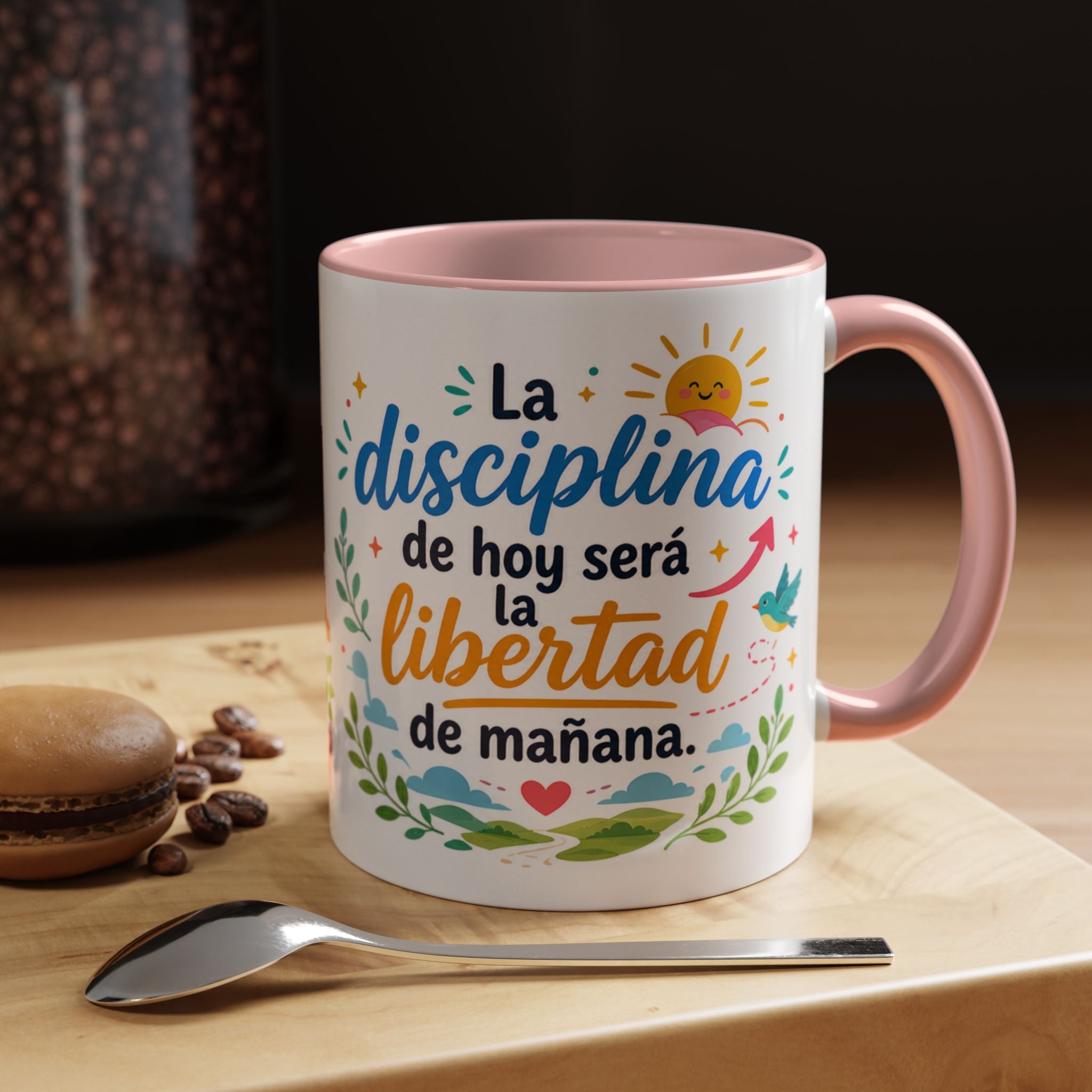 Inspirational Ceramic Mug — “The Discipline of Today Will Be the Freedom of Tomorrow,” Motivational Coffee Cup Available in 11 oz and 15 oz, Ideal Gift for Students, Teachers and Office Desks,...