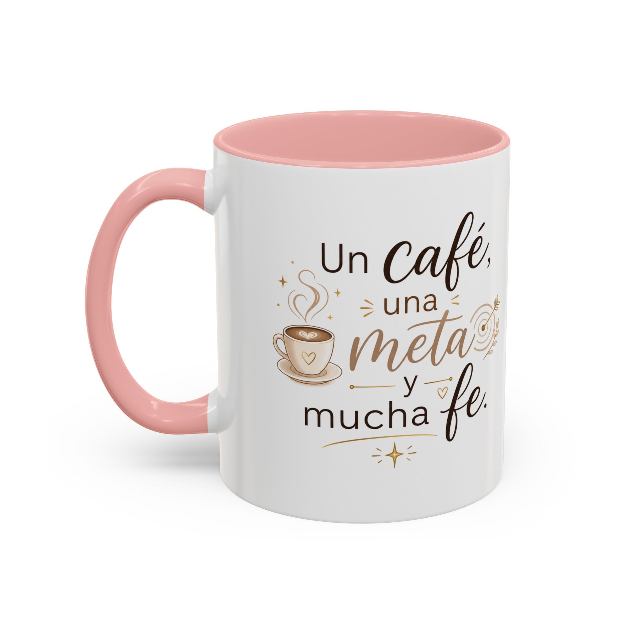 Inspirational Ceramic Mug — “A Coffee, a Goal, and a Lot of Faith,” Motivational Mug Available in 11 oz and 15 oz, Multiple Colors, Gift for Dreamers, Entrepreneurs, and Coffee Lovers, Shipping...