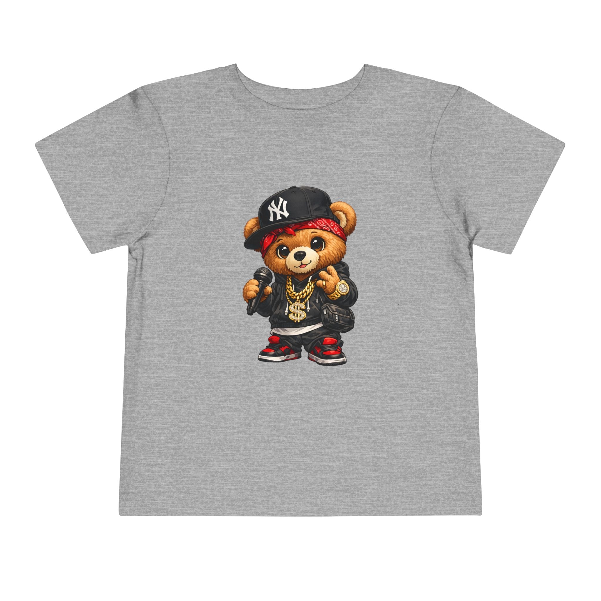 Hip Hop Teddy Toddler Tee — Cute Rapper Bear Graphic Shirt