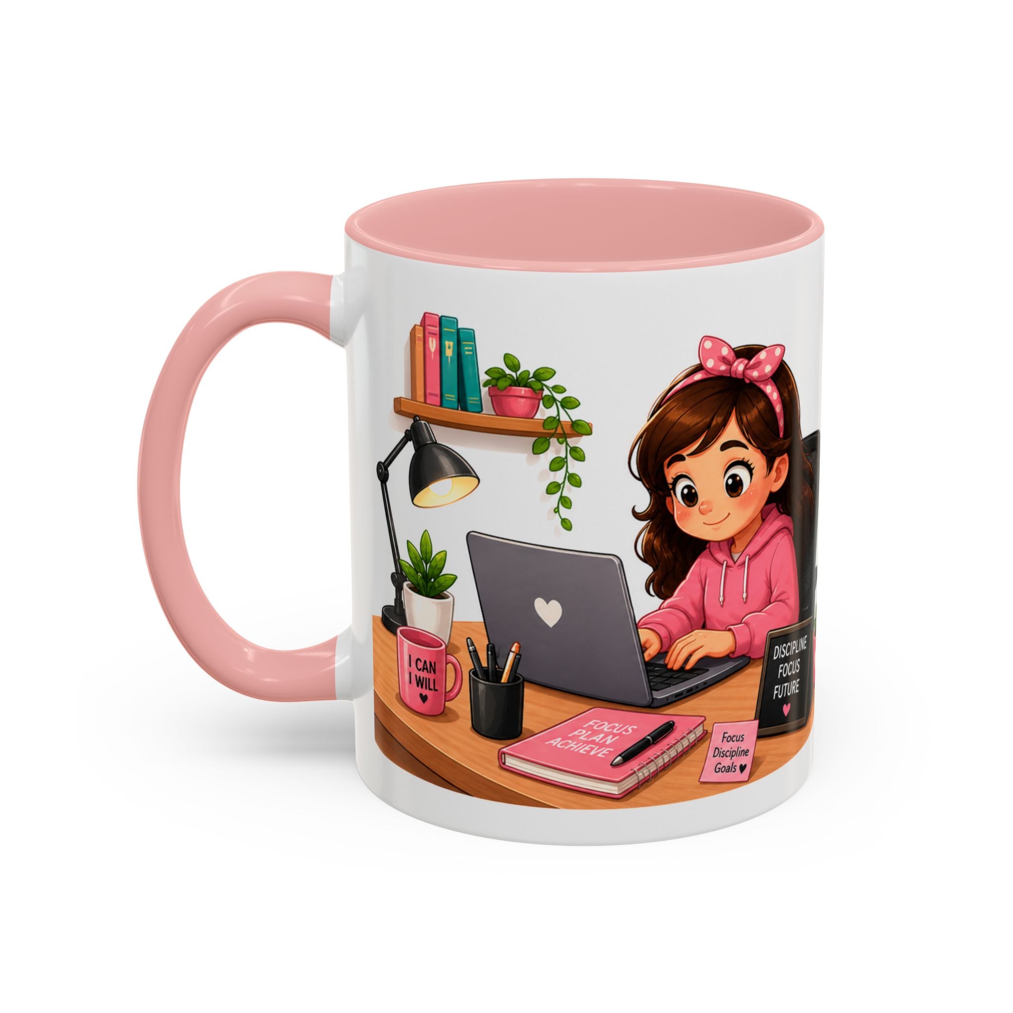 Inspirational Ceramic Mug in English — “The Discipline of Today Will Be the Freedom of Tomorrow,” Motivational Mug Available in 11 oz and 15 oz, Multiple Colors Available, Ideal Gift for Students,...