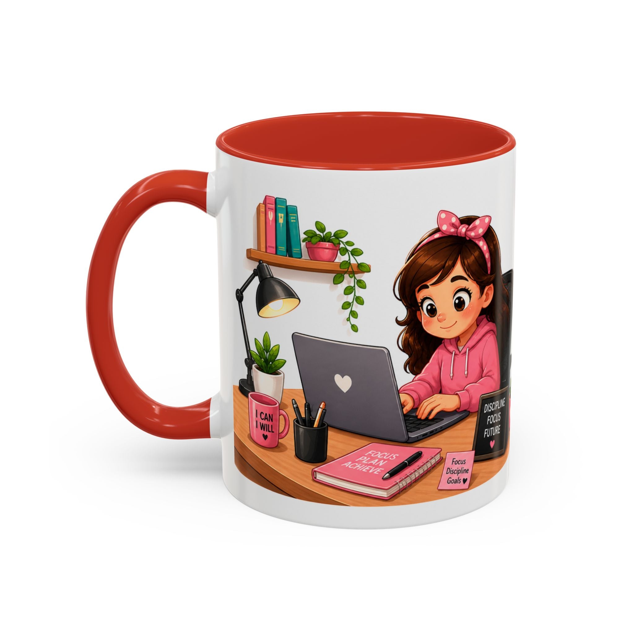 Inspirational Ceramic Mug in English — “The Discipline of Today Will Be the Freedom of Tomorrow,” Motivational Mug Available in 11 oz and 15 oz, Multiple Colors Available, Ideal Gift for Students,...
