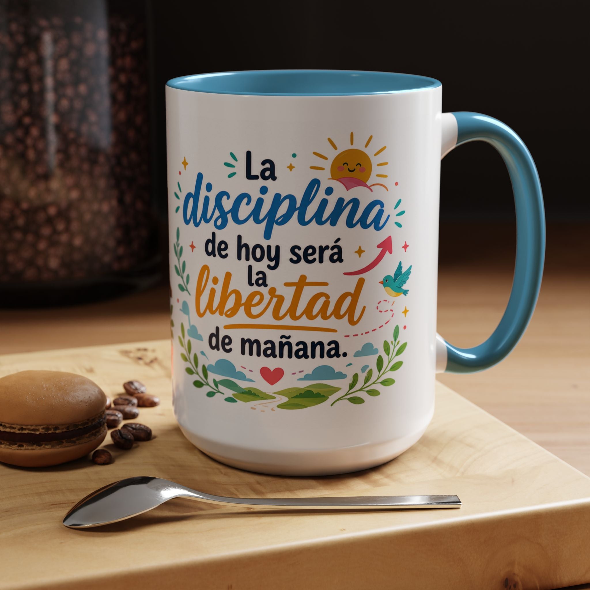 Inspirational Ceramic Mug — “The Discipline of Today Will Be the Freedom of Tomorrow,” Motivational Coffee Cup Available in 11 oz and 15 oz, Ideal Gift for Students, Teachers and Office Desks,...