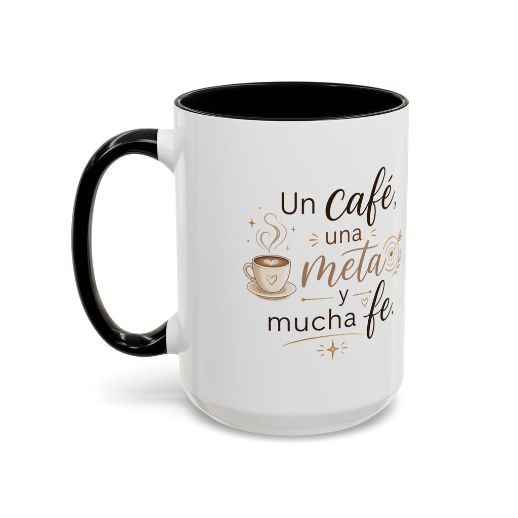 Inspirational Ceramic Mug — “A Coffee, a Goal, and a Lot of Faith,” Motivational Mug Available in 11 oz and 15 oz, Multiple Colors, Gift for Dreamers, Entrepreneurs, and Coffee Lovers, Shipping...