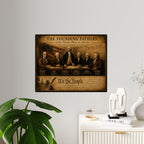 Panel de Arte Mural de Acrílico "The Founding Fathers" con Botones de Montaje Plateados — Arte Decorativo Histórico con Efecto Flotante, Disponible en 14"x11" y 20"x16", Envío Incluido en el Precio