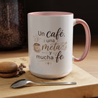 Inspirational Ceramic Mug — “A Coffee, a Goal, and a Lot of Faith,” Motivational Mug Available in 11 oz and 15 oz, Multiple Colors, Gift for Dreamers, Entrepreneurs, and Coffee Lovers, Shipping...