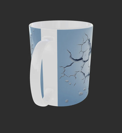 Snow Leopard Mug – Broken Wall Effect | 11 oz