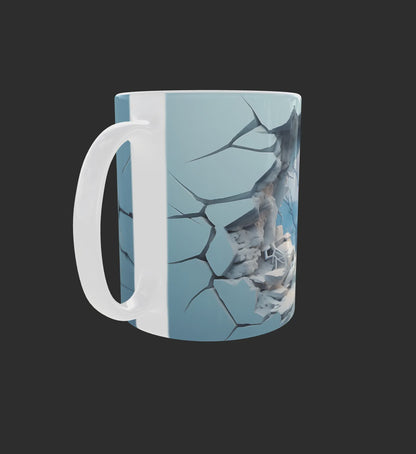 Christmas Mug – Winter Window in Broken Wall | 11 oz