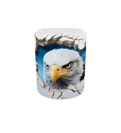 Patriotic Eagle Mug – Broken Wall Effect | 11 oz