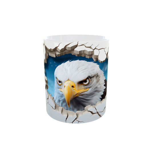 Patriotic Eagle Mug – Broken Wall Effect | 11 oz