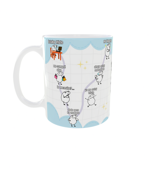 Funny Money Cycle Mug – Emotional Spending Humor Design | 11 oz