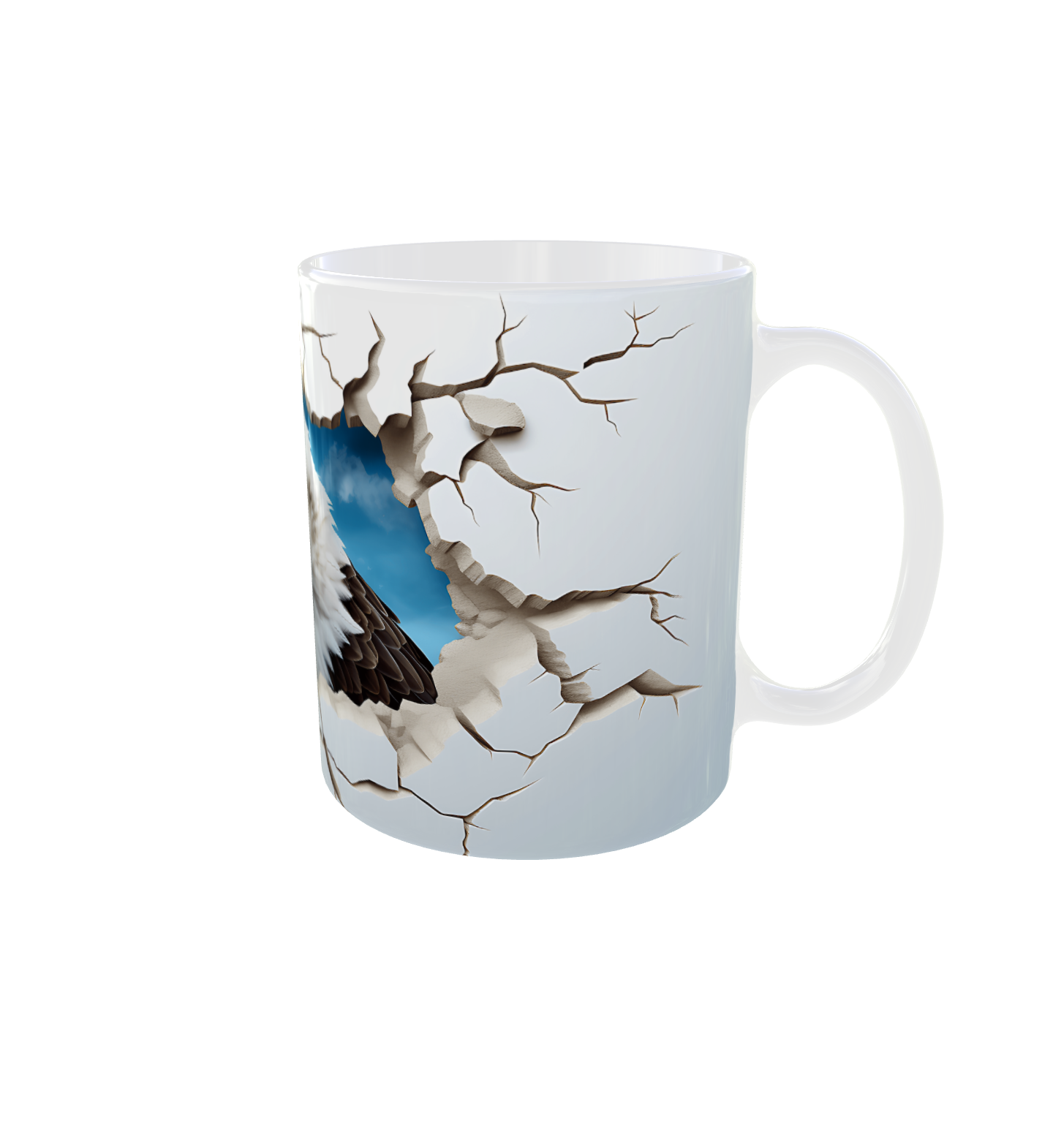 Patriotic Eagle Mug – Broken Wall Effect | 11 oz